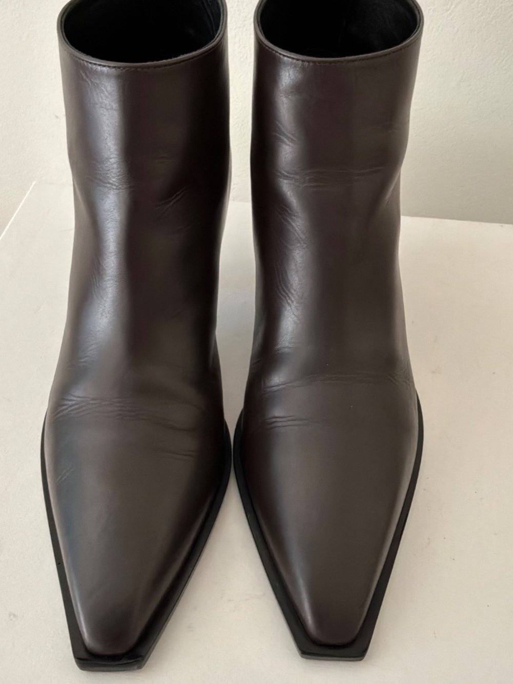 THE ROW Coco dark brown leather boots - Picture 11 of 15